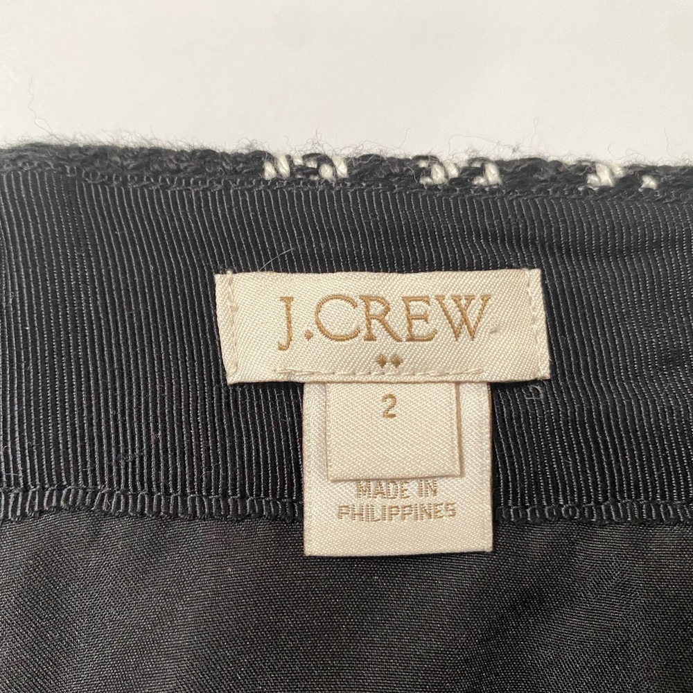 J Crew Factory black and white large check skirt - Picture 6 of 7